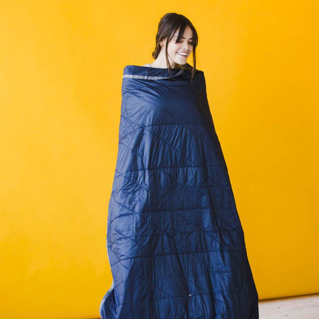 Gravel Layover™ XL Travel Blanket - Packable & Puffy | Blue - Stiles Supply Co.