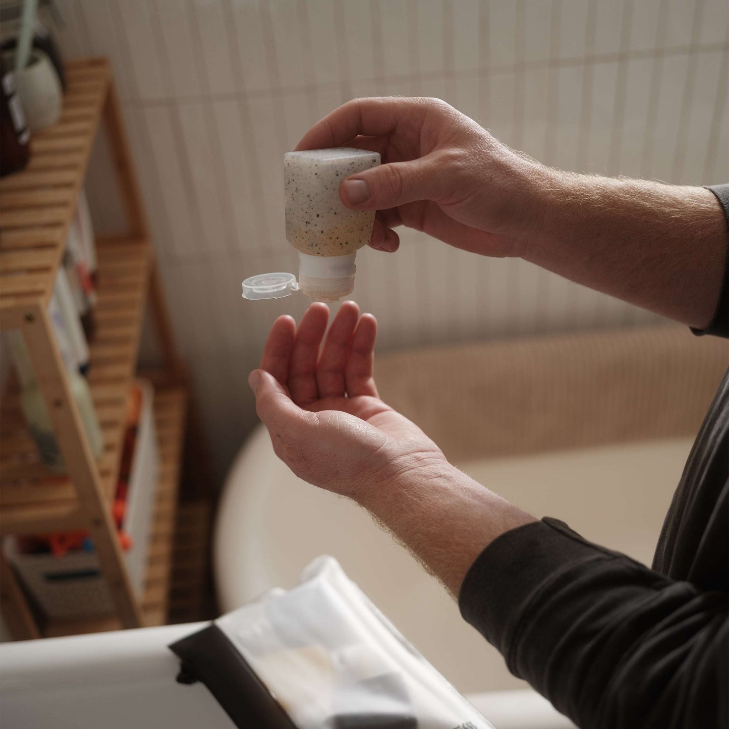 Gravel Travel Bottles For Liquids 3oz (89 ml) (Two Pack) | Clear & Gray - Stiles Supply Co.