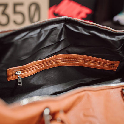 Sole Premise Brown Tumbled Leather Duffle Bag