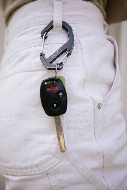 Gravel Double Gated Carabiner | Gray - Stiles Supply Co.