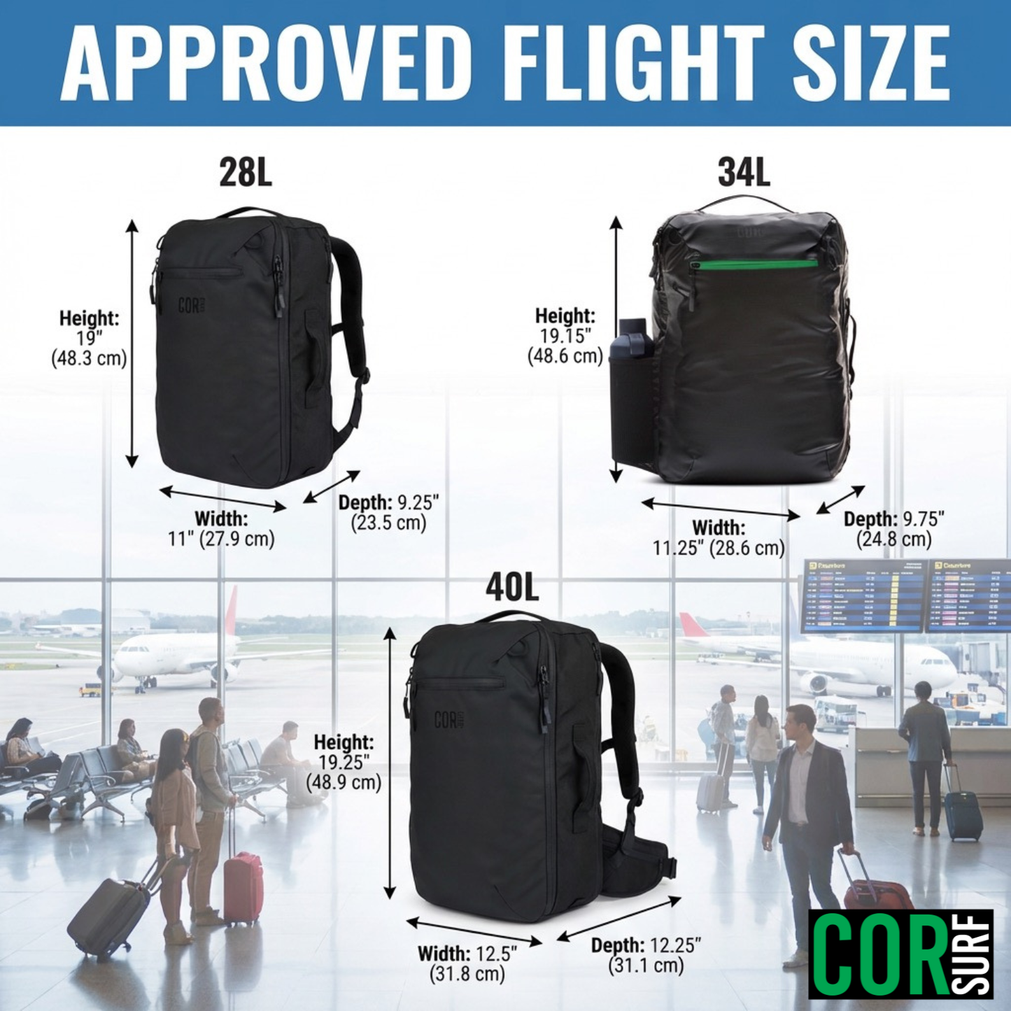COR Surf The Island Hopper Travel Backpack 28L