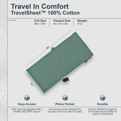 TravelSheet™ Cotton XL