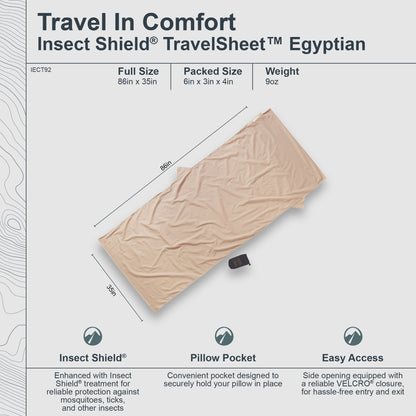 Insect Shield® TravelSheet™ Egyptian Cotton