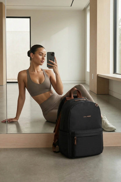 Luli Bebe The Daily Backpack - Black/Brown