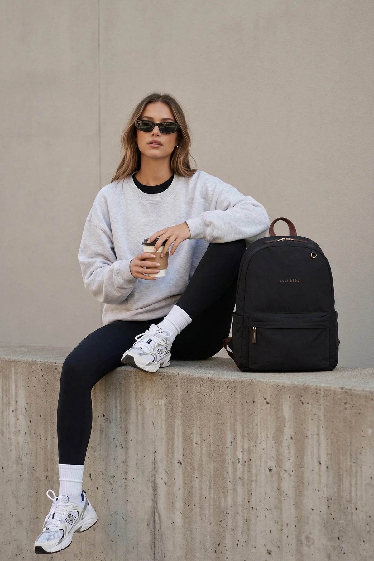 Luli Bebe The Daily Backpack - Black/Brown