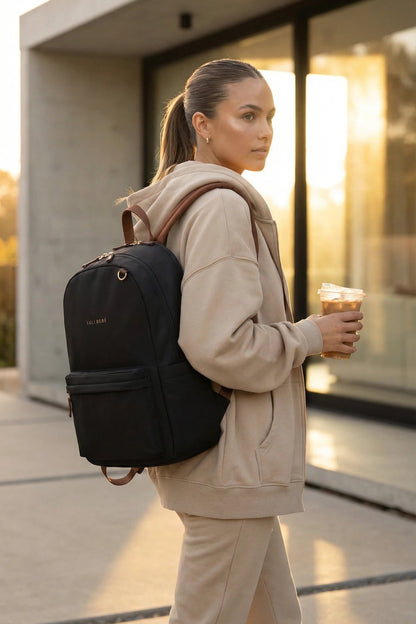 Luli Bebe The Daily Backpack - Black/Brown