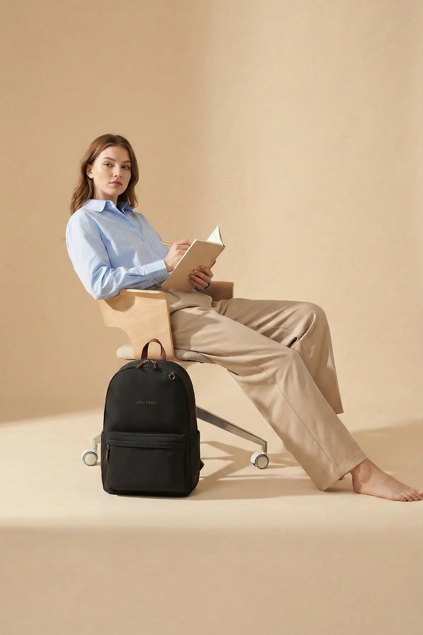 Luli Bebe The Daily Backpack - Black/Brown