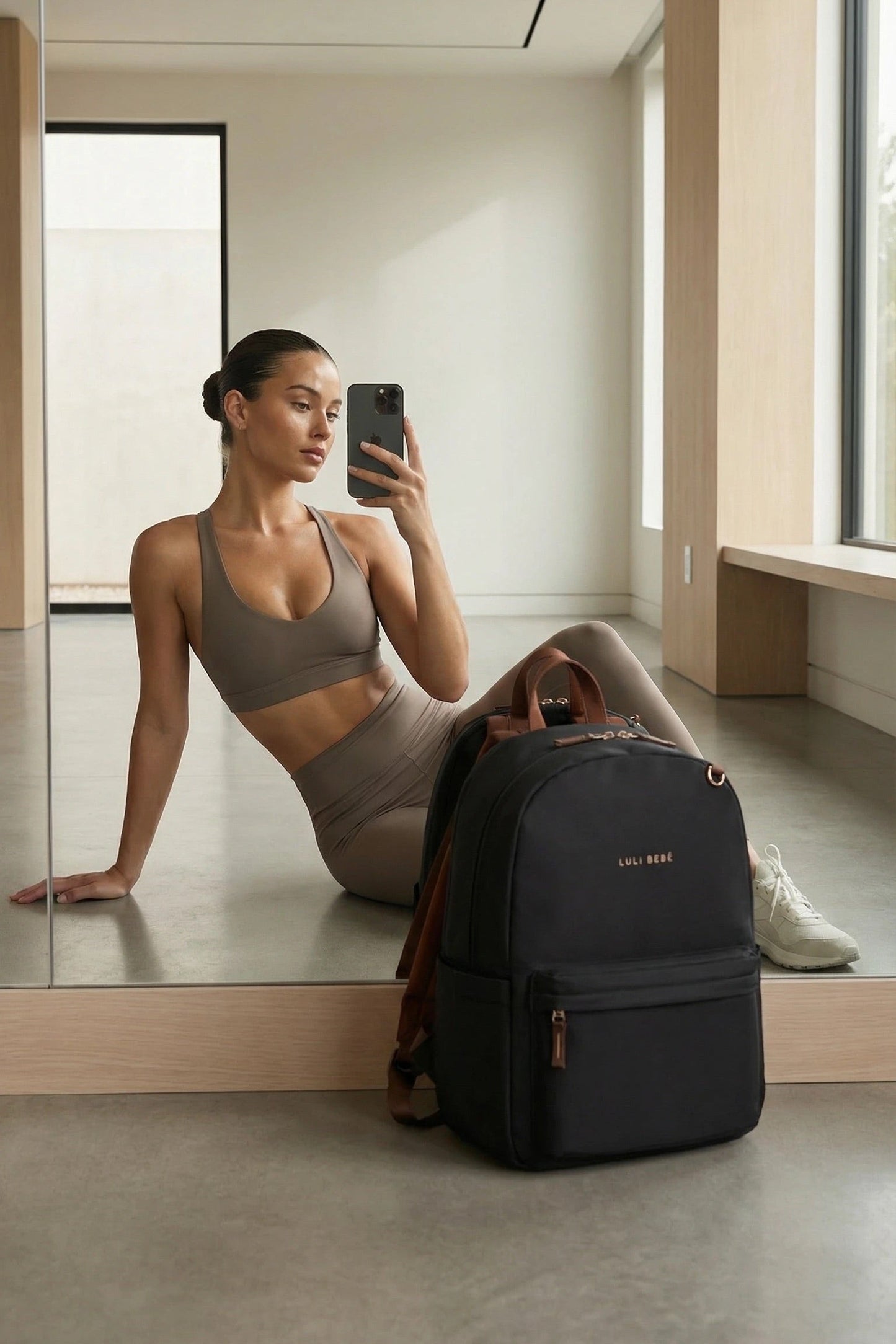 Luli Bebe The Daily Backpack - Black/Brown