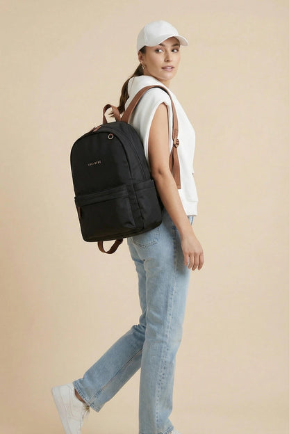 Luli Bebe The Daily Backpack - Black/Brown