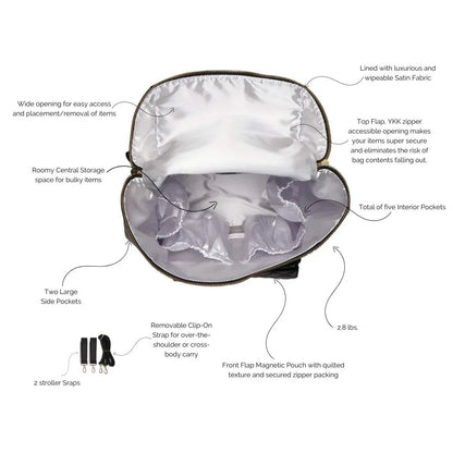 Luli Bebe Petit Diaper Bag Ebony Black