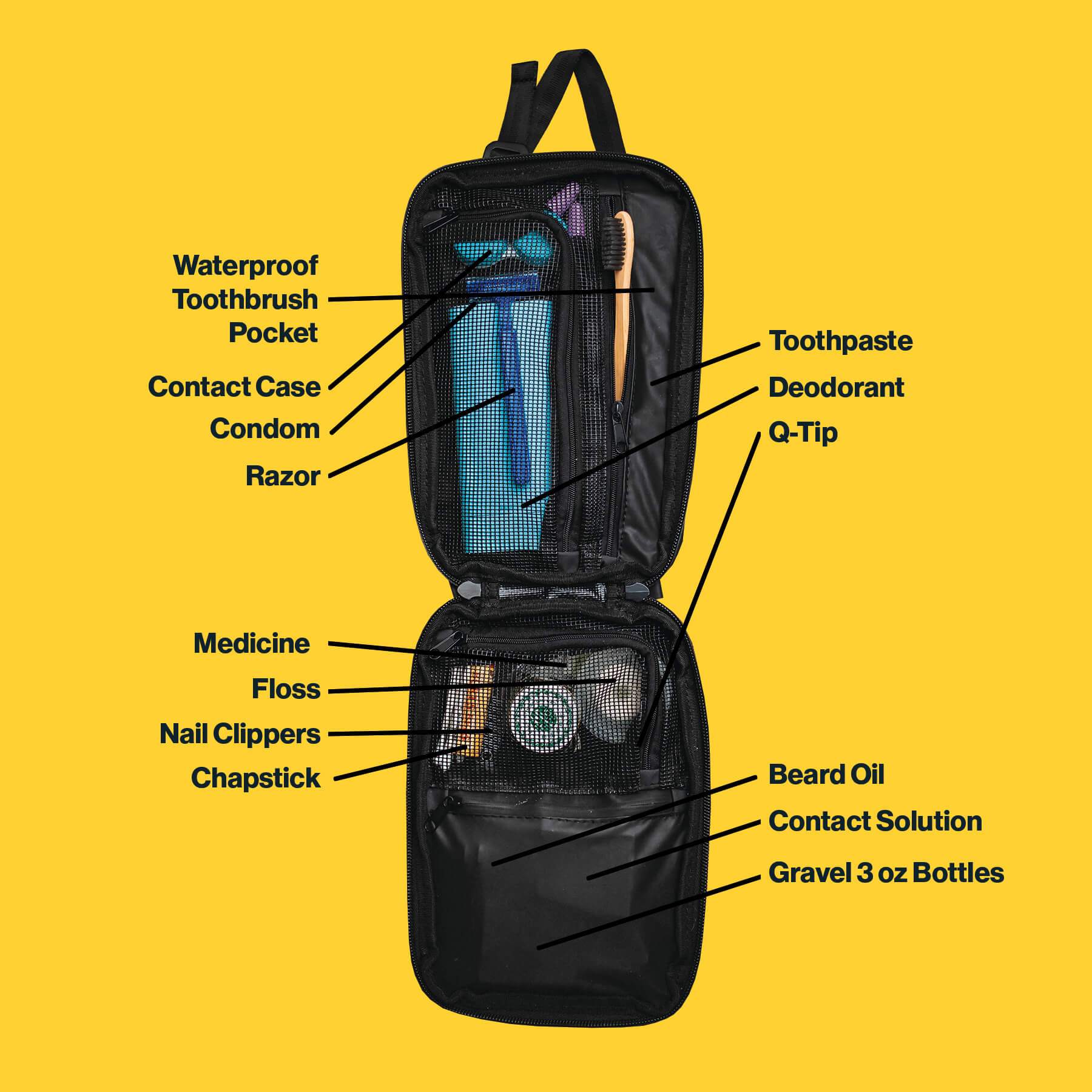 Gravel Explorer SLIM™ Toiletry Bag - Traveling Lighter - Stiles Supply Co.