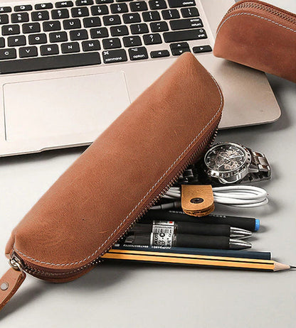 Steel Horse Leather The Paavo Leather Pen Case | Makeup Pouch - Stiles Supply Co.