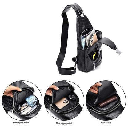 FR Fashion Co. Premium Leather Sling Backpack