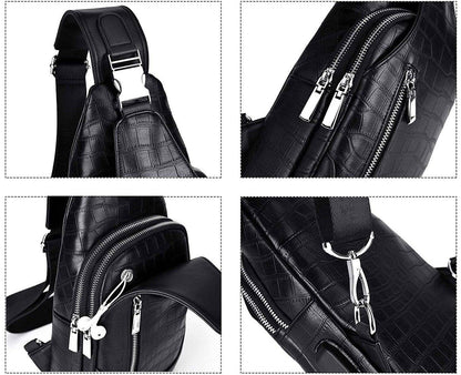 FR Fashion Co. Premium Leather Sling Backpack