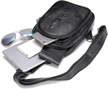 FR Fashion Co. Full-Grain Leather Crocodile Bag