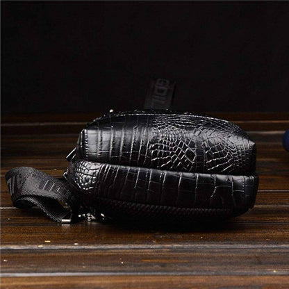 FR Fashion Co. Croc Design Leather Sling Bag