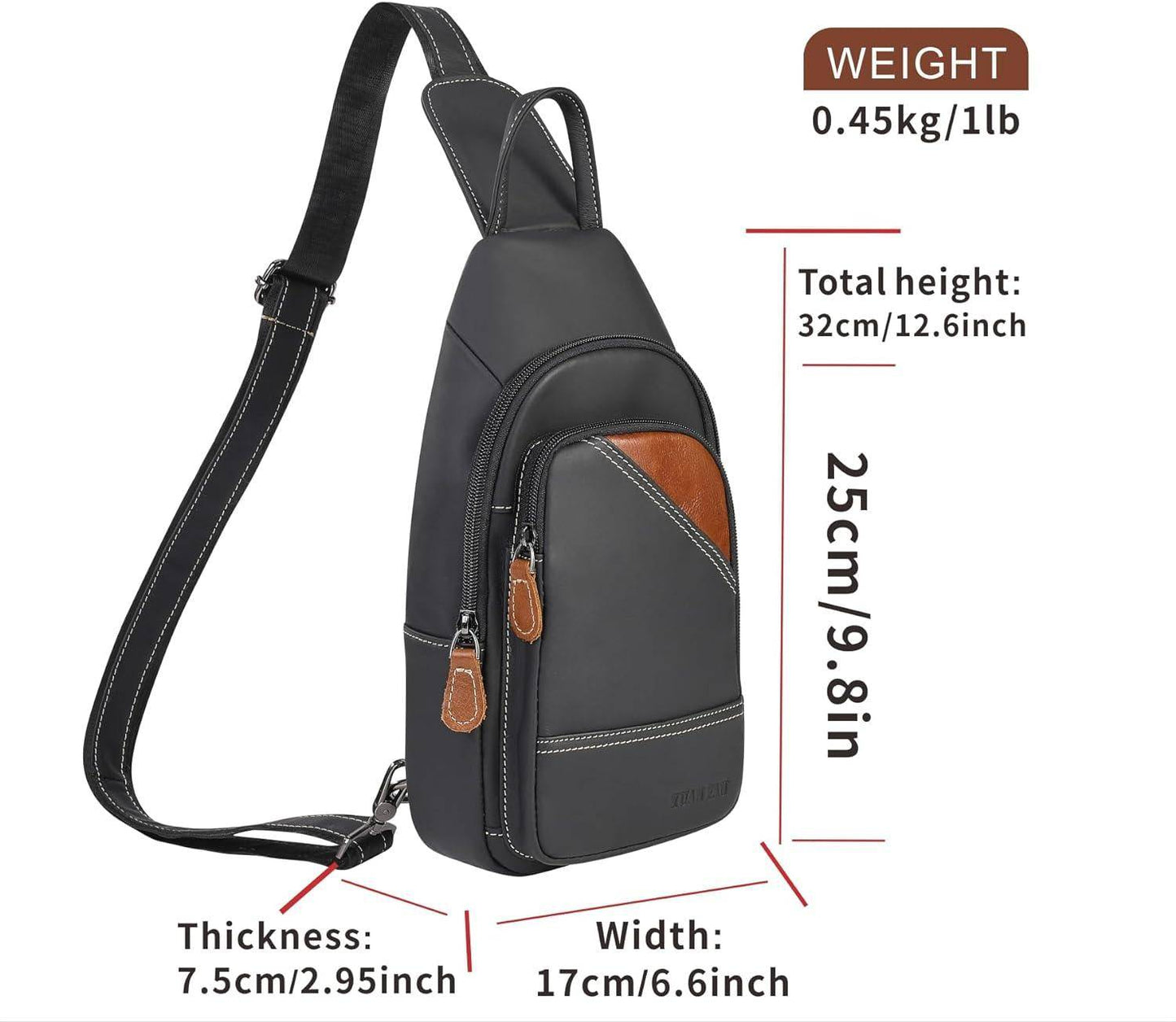 FR Fashion Co. Casual Leather Sling Bag