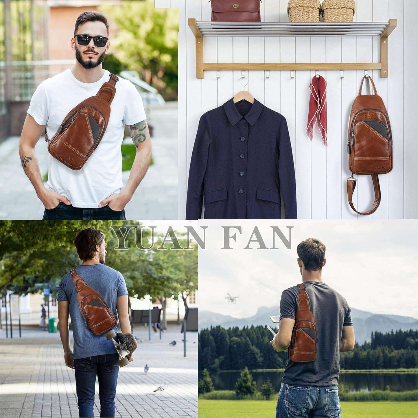 FR Fashion Co. Casual Leather Sling Bag