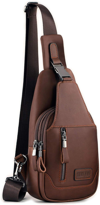 FR Fashion Co. Genuine Leather Sling Backpack