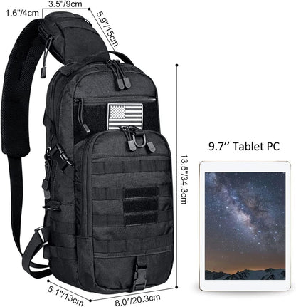 FR Fashion Co. 25L Hidden Phone Tactical Sling Backpack