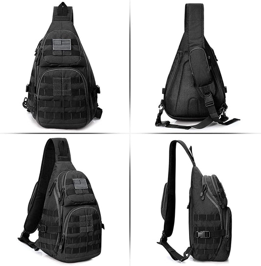 FR Fashion Co. 25L MOLLE Tactical Crossbody Sling Bag