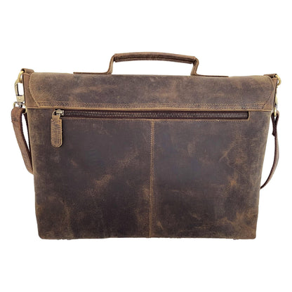 FR Fashion Co. 15" Men's Rustic Design Leather Messenger Bag