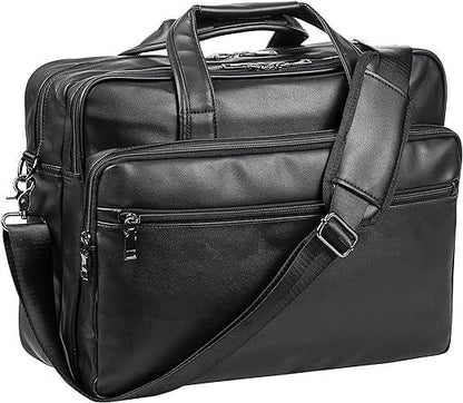 FR Fashion Co. 15" Mens Leather Laptop Messenger Bag