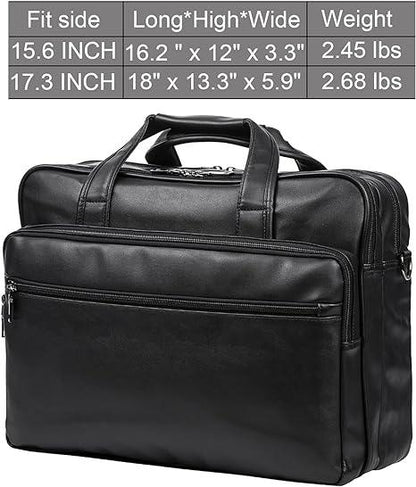 FR Fashion Co. 15" Mens Leather Laptop Messenger Bag