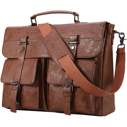 FR Fashion Co. 16" Men's Leather Messenger Bag
