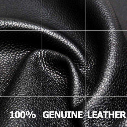 FR Fashion Co. 17" Men's Anti-Theft Leather Backpack with Hidden Pockets