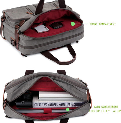 FR Fashion Co. 17" Convertible Briefcase Backpack