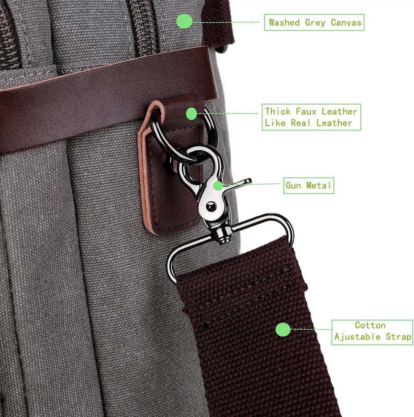 FR Fashion Co. 17" Convertible Briefcase Backpack