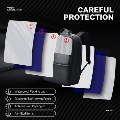 FR Fashion Co. 17" Men's Anti-Theft Laptop Backpack