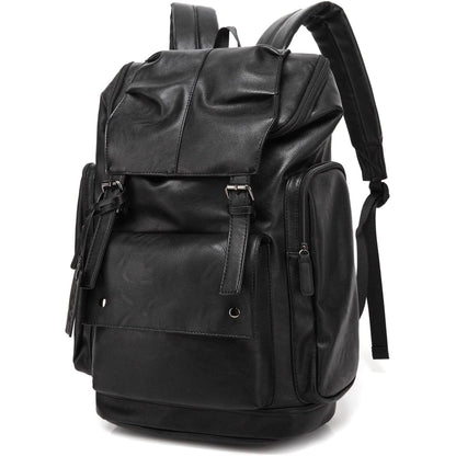 FR Fashion Co. Men's 17" Leather Laptop Backpack