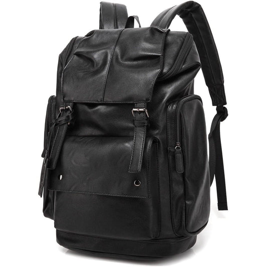 FR Fashion Co. Men's 17" Leather Laptop Backpack