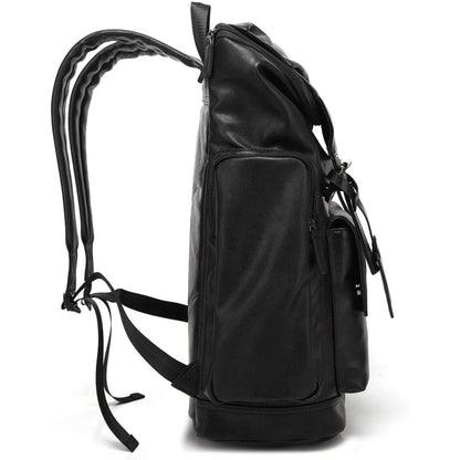 FR Fashion Co. Men's 17" Leather Laptop Backpack