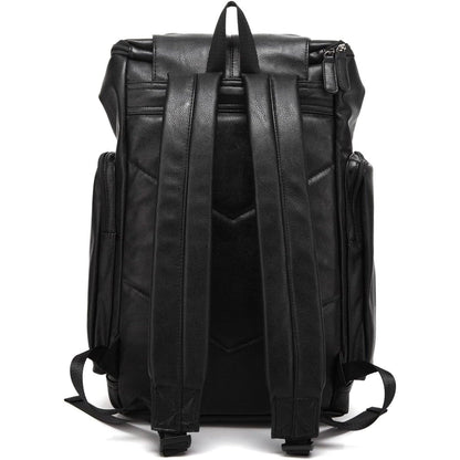 FR Fashion Co. Men's 17" Leather Laptop Backpack