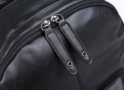 FR Fashion Co. 15.6″ Scratch‑Proof Leather Backpack