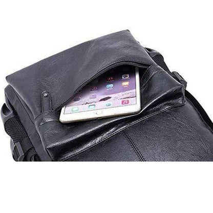 FR Fashion Co. 15.6″ Scratch‑Proof Leather Backpack