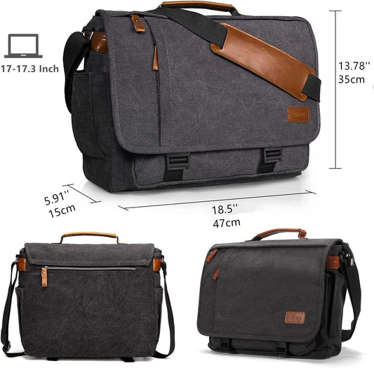 FR Fashion Co. 18.5" Canvas Laptop Messenger Bag
