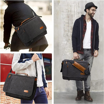 FR Fashion Co. 18.5" Canvas Laptop Messenger Bag