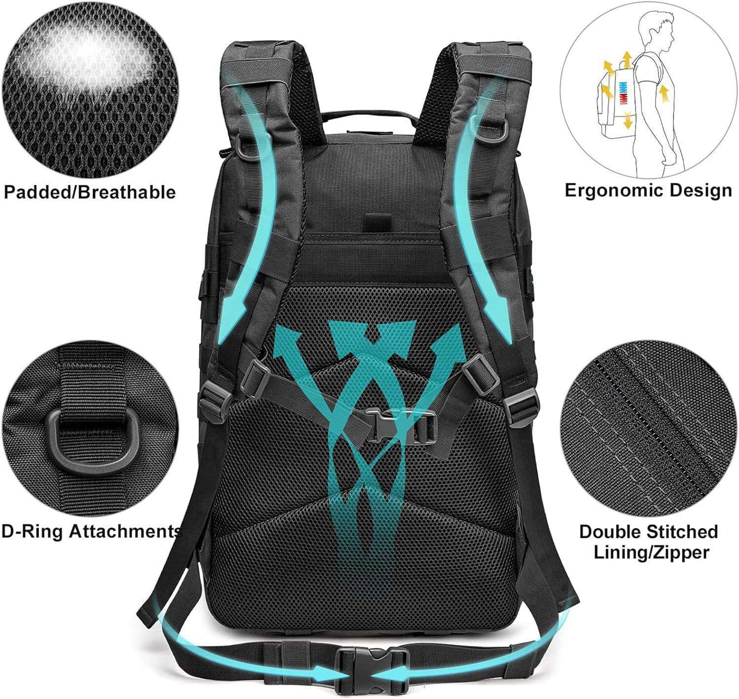 FR Fashion Co. 40L Military Tactical Backpack