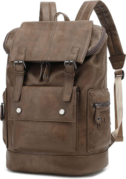 FR Fashion Co. 18" Men's Vintage Leather Backpack