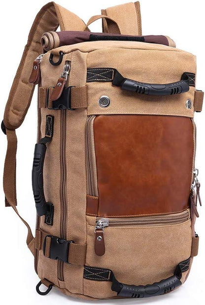 FR Fashion Co. 19" Men's Convertible Canvas Travel Backpack