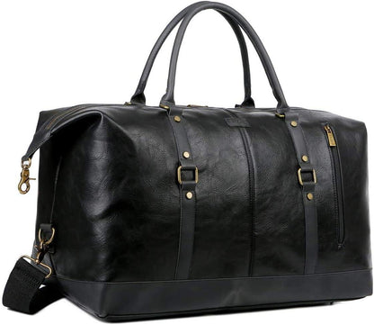 FR Fashion Co. 20" Leather Overnight Travel Duffel Bag