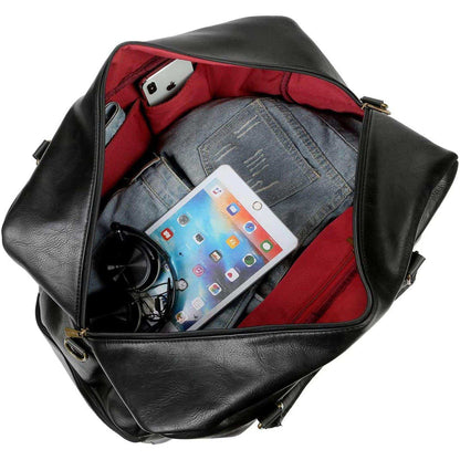 FR Fashion Co. 20" Men's Stylish Leather Duffle Bag