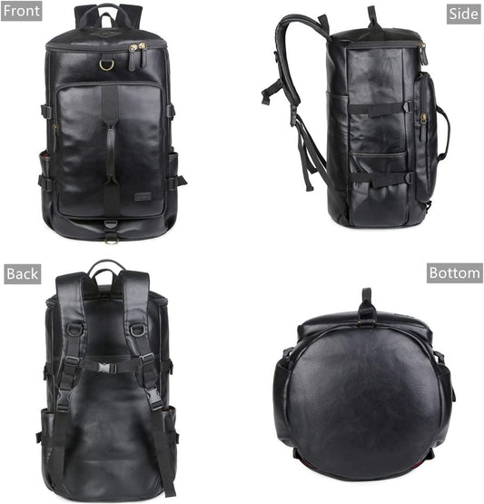 FR Fashion Co. 20" Men's Versatile Leather Duffel Bag