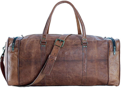 FR Fashion Co. 21" Full Grain Leather Duffel Bag