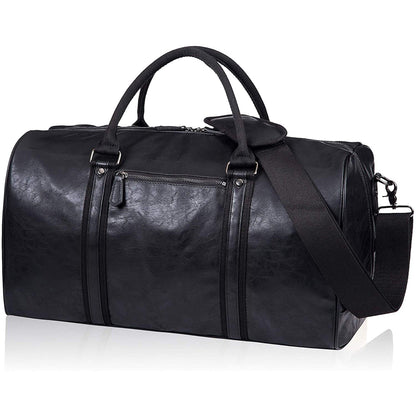 FR Fashion Co. 21" Men's Classic Leather Duffle Bag