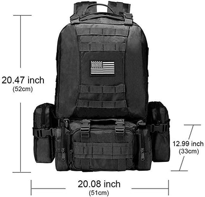 FR Fashion Co. 50L Carry-All Military Tactical Backpack